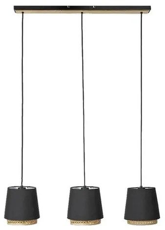 Ananya 3 Lampada a Sospensione Black - Lindby