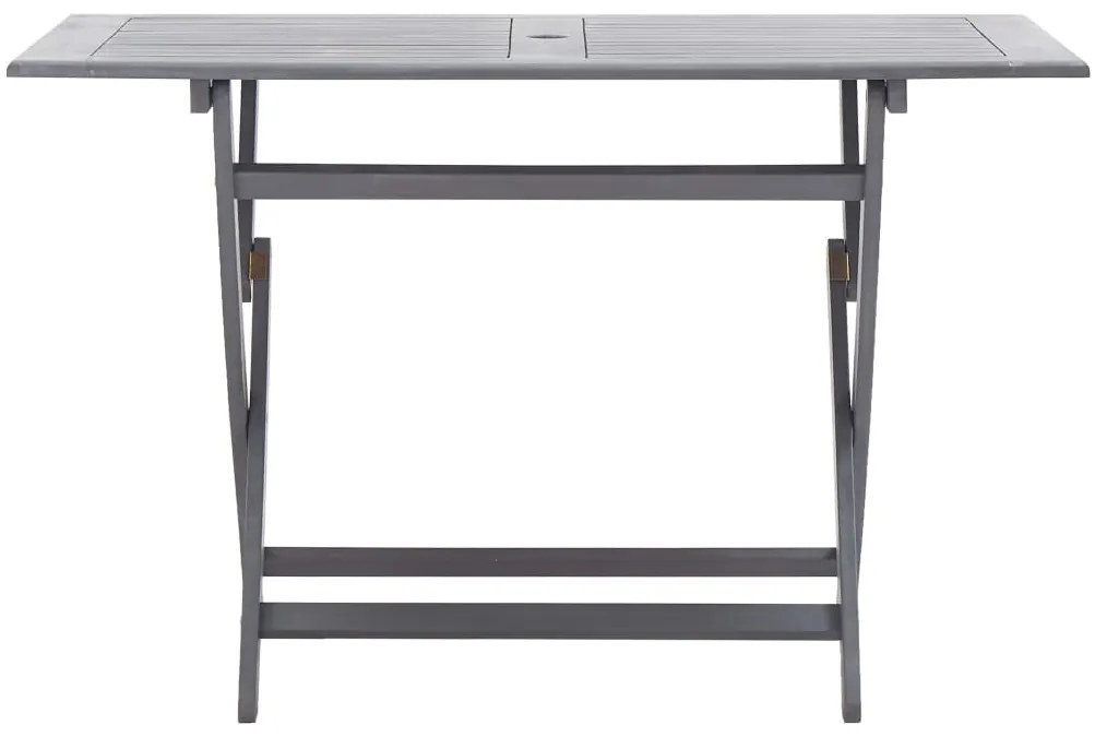Set da pranzo per giardino 5 pz legno massello di acacia grigio