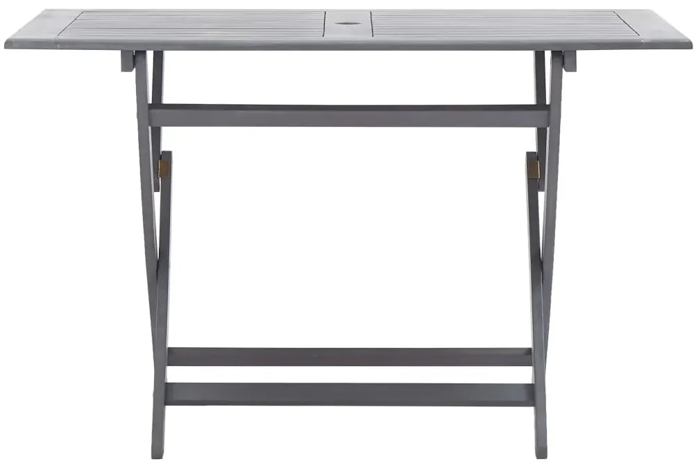 Set da pranzo per giardino 5 pz legno massello di acacia grigio
