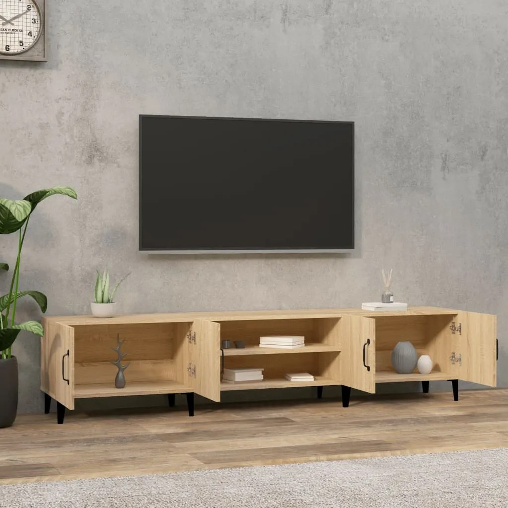 Mobile per tv rovere sonoma 180x31,5x40 cm in legno multistrato