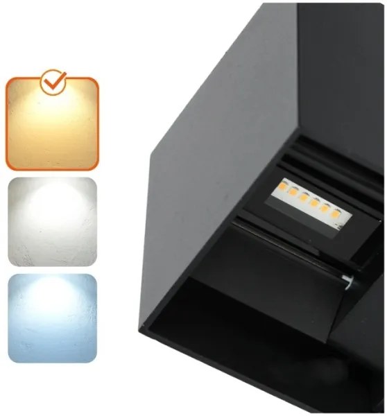 Applique a LED da esterno QUERK 2xLED/3W/230V 3000K IP54 nero