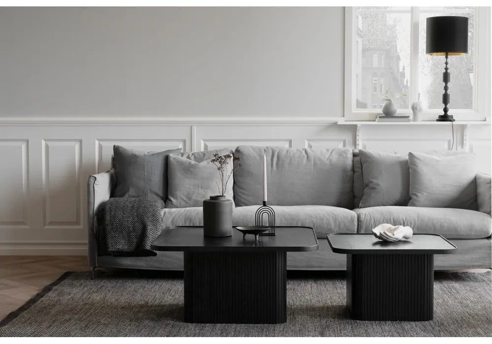 Tavolino in rovere nero 80 x 80 cm Sullivan - Rowico