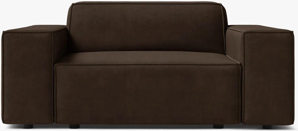 Poltrona modulare Jodie in velluto – L124 cm