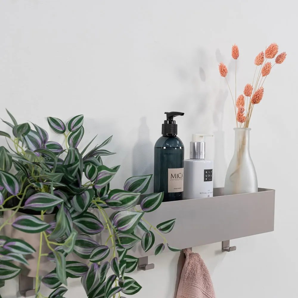 Mensola da bagno da parete grigio tortora in acciaio Multi – Spinder Design