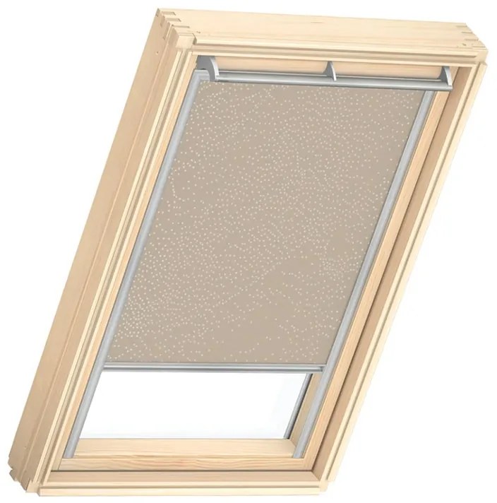 Tenda per finestra da tetto oscurante VELUX DKLBK044579S L 47 x H 98 cm tinta ecru con pois bianchi sparsi