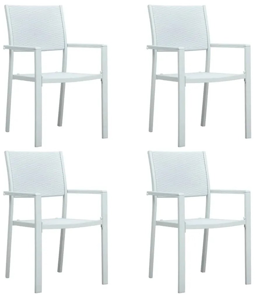 Set mobili da pranzo per giardino 7 pz nero e bianco