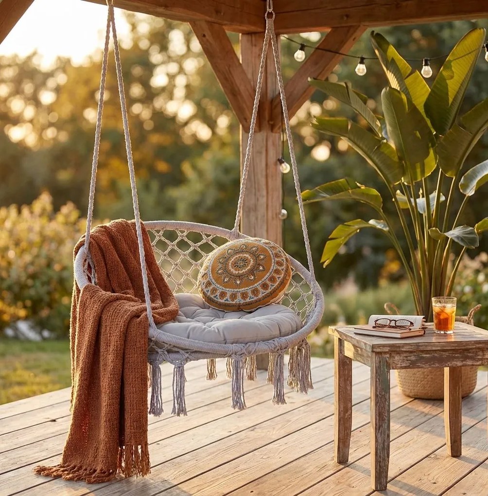 GREDY - sedia sospesa rotonda cm tondo 80/60x120 h