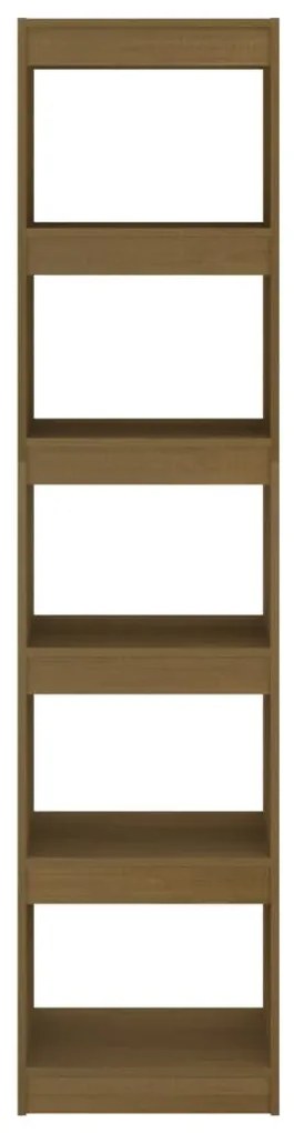 Libreria/divisorio marrone miele 40x30x167,5cm massello di pino