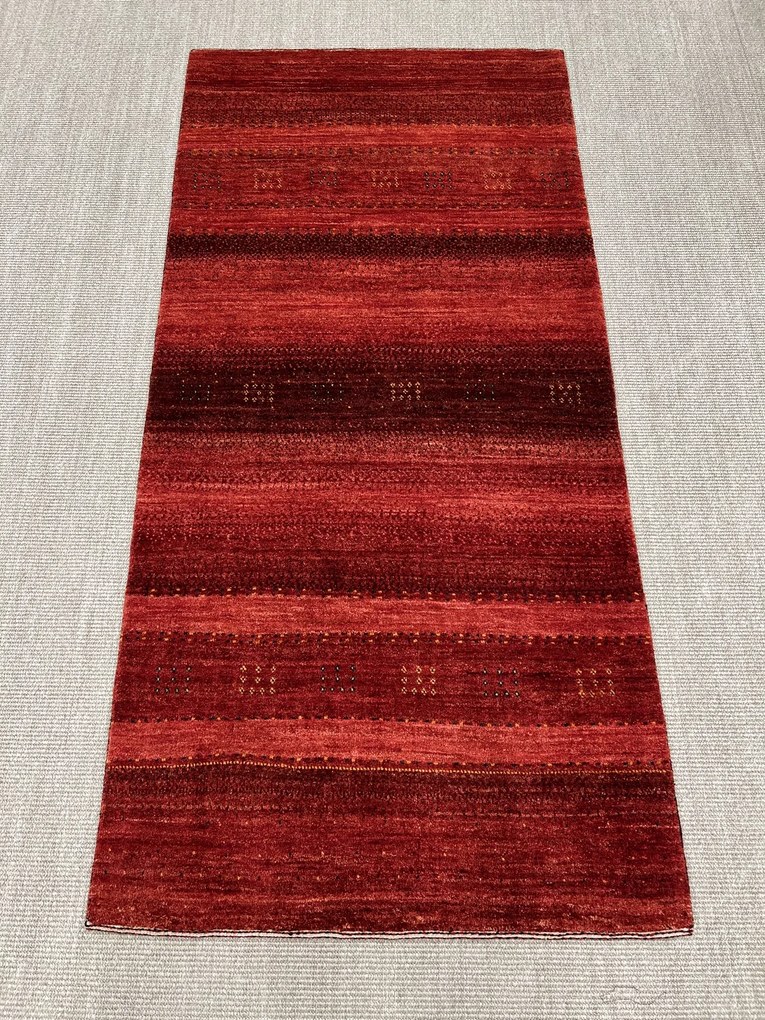 Loribaft Tappeto 200x100 Rosso (Iran) Annodato A Mano