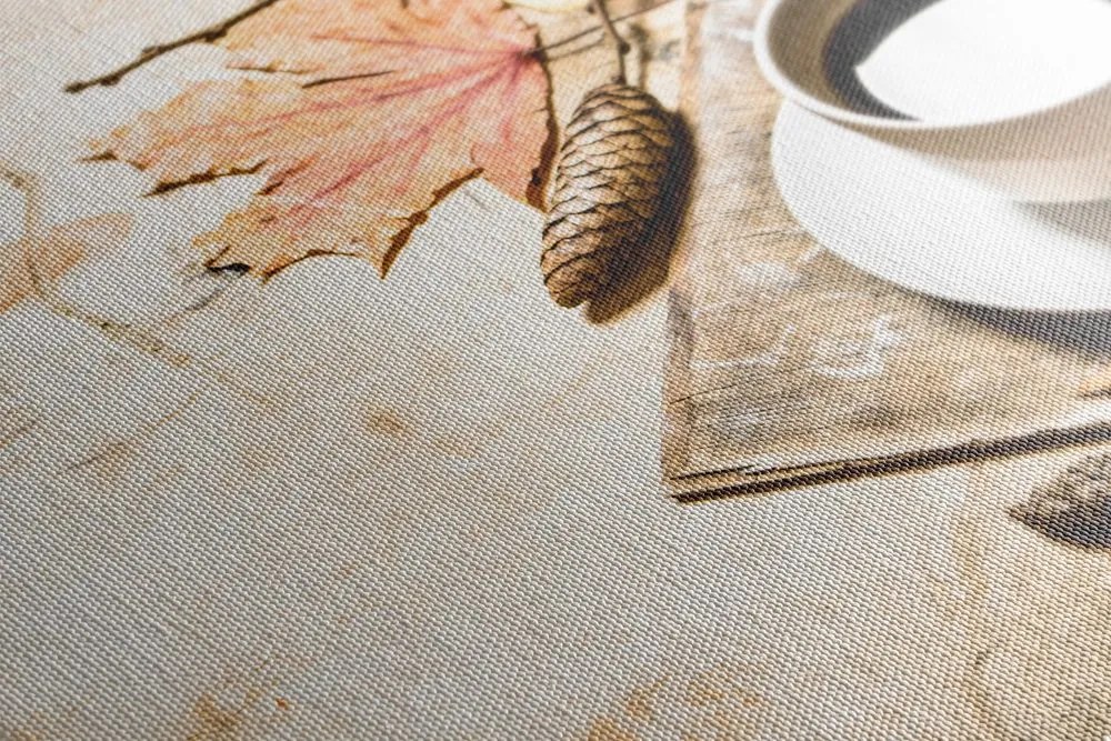 Quadro su tela – Tazza di caffè autunnale