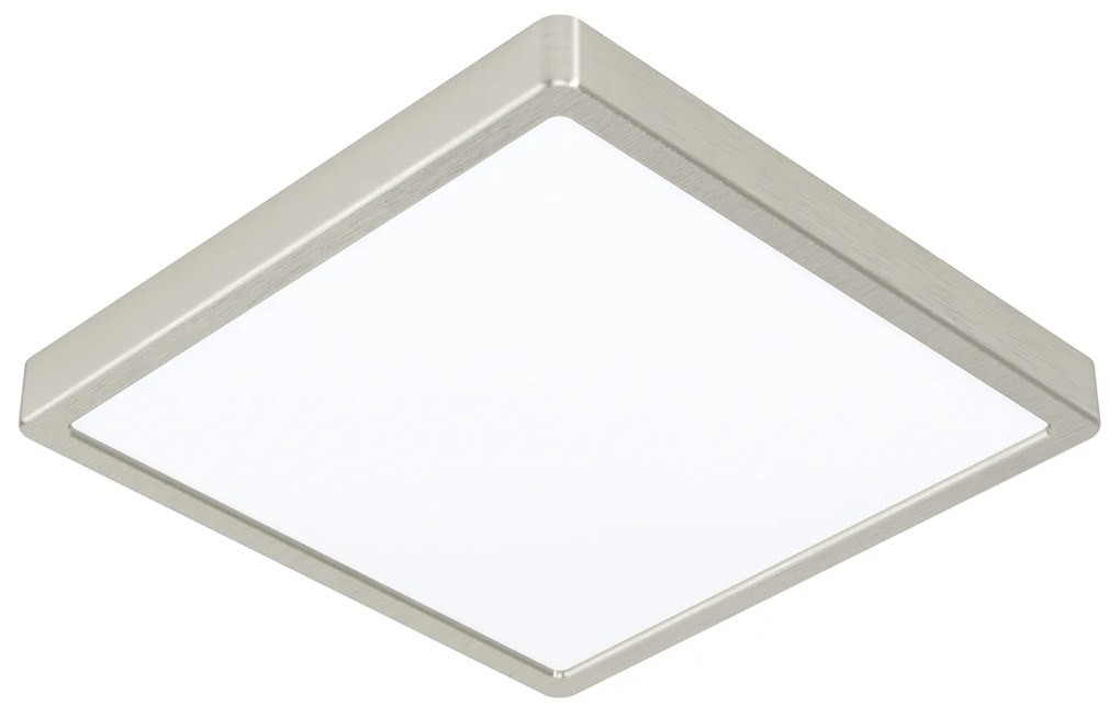 Plafoniera Moderna Fueva Z Alluminio Nichel Satinato Led Integrato 19,5W