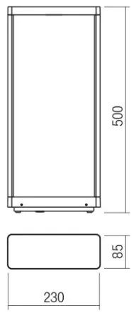 Redo 90581 - Lampada da esterno LED WAKE, 8W, 230V, 3000K, 50 cm, IP65, antracite