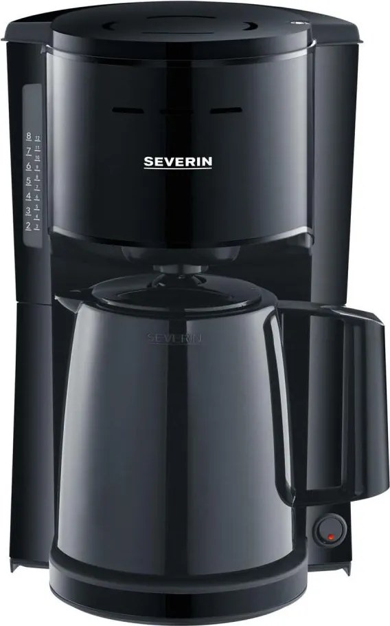 Severin KA 9306 - Macchina da caffè con caraffa termica 1 l 1000 W/230 V, nera