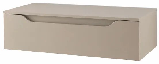 Mobile bagno sospeso 2 cassettoni e top con lavabo da appoggio - MIXI E