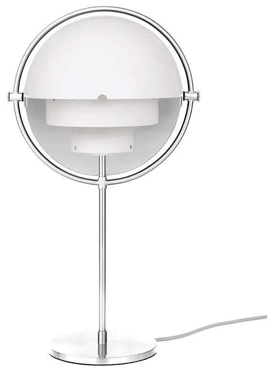 GUBI - Multi-Lite Lampada da Tavolo Cromato/Bianco GUBI