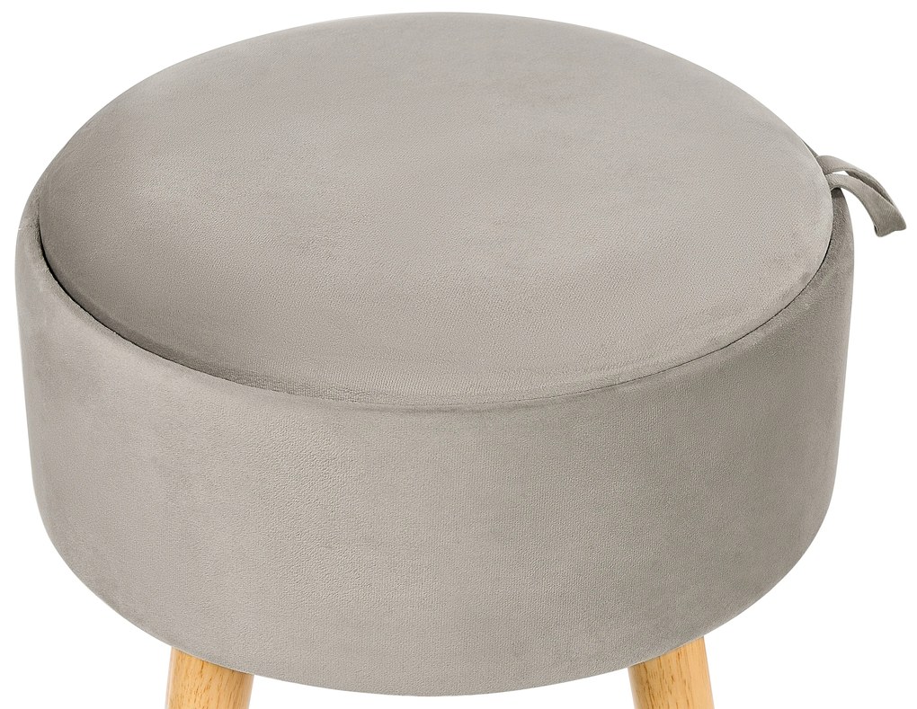 Pouf contenitore velluto grigio NEELY Beliani