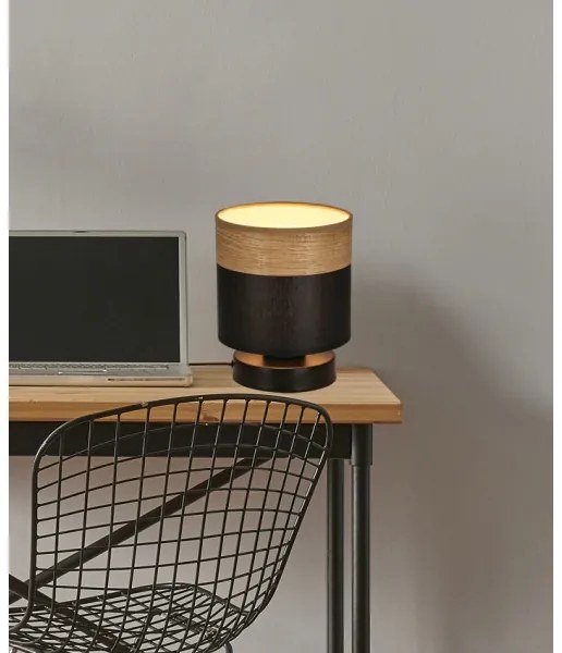 Lampada da tavolo PORTO 1xE27/60W/230V nero/marrone