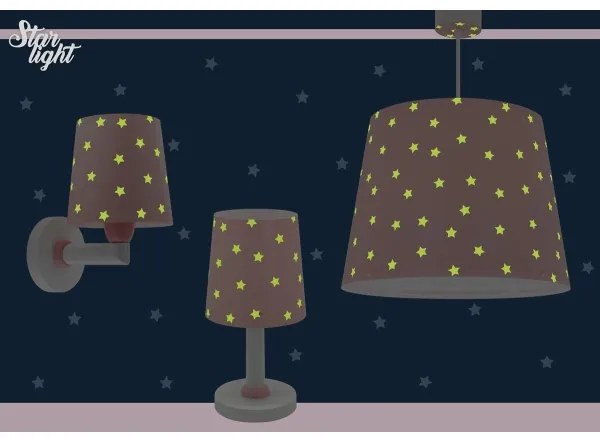 Dalber 82219S -  Applique per bambini  STAR LIGHT 1xE27/60W/230V rosa