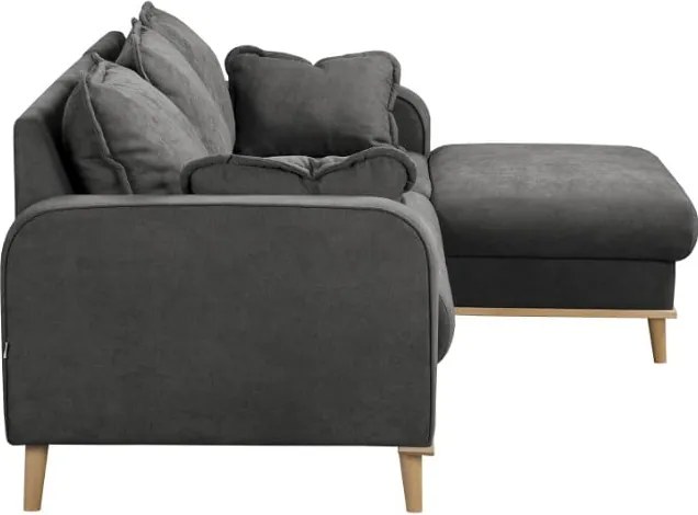 Divano angolare grigio scuro (angolo destro) Beata - Ropez