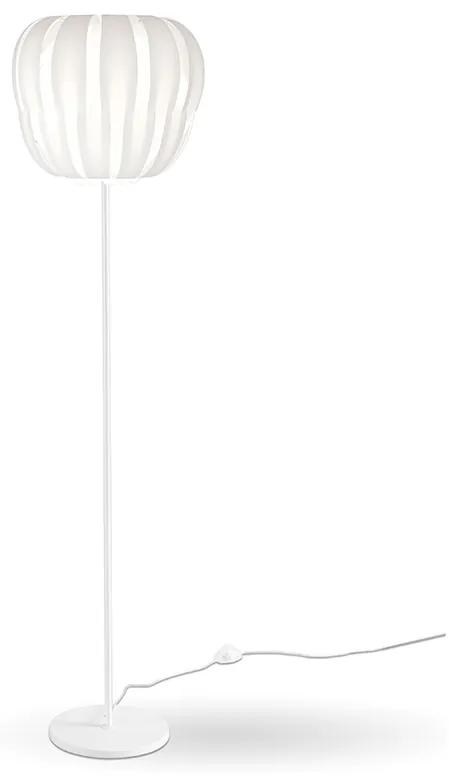 Lampada Da Terra Con Base 1 Luce Queen In Polilux Bianco D60 Made In Italy