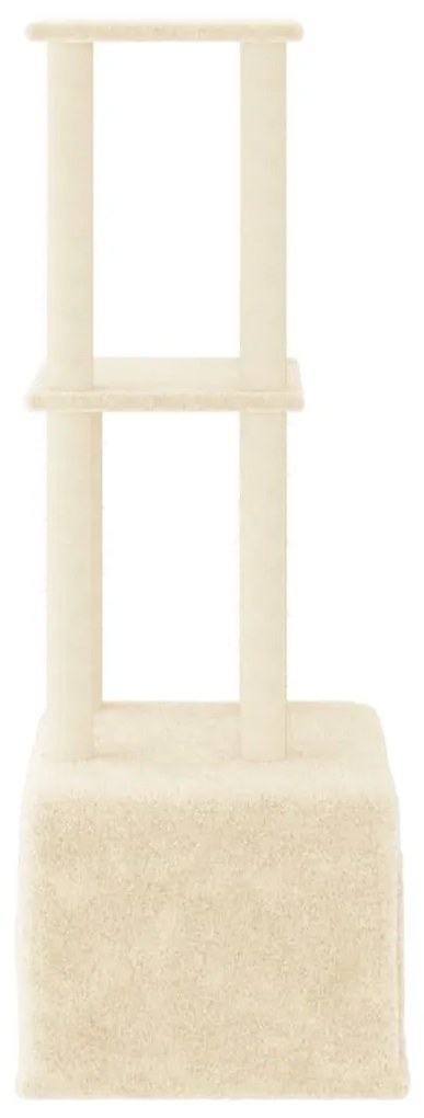 Albero per gatti con tiragraffi in sisal crema 133,5 cm