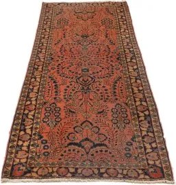 Antik Stilizzato Terracotta Blu Scuro Corsia 74x190 Cm