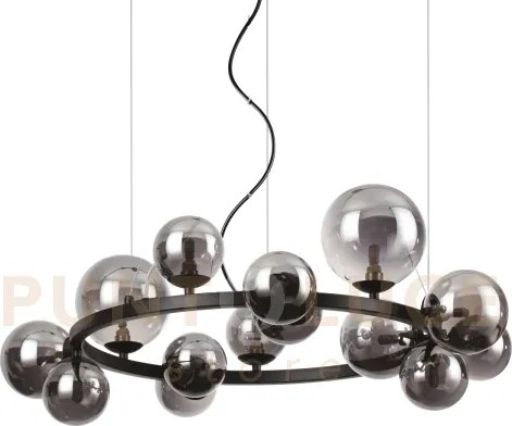 Perlage lampadario a sospensione 14 luci attacco g9 lampadine inclu...