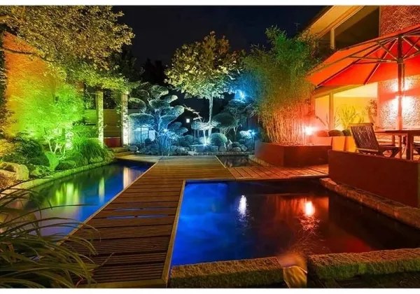 Müller-Licht - Proiettore LED RGBW dimmerabile per esterni LED/10W/230V IP65 + TC