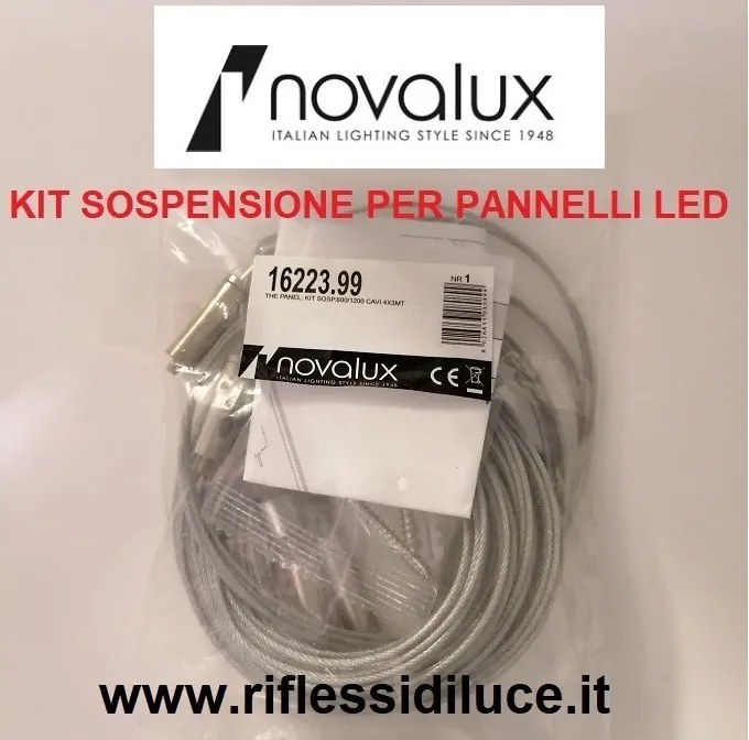 Novalux kit accessori per sospensione pannelli led serie the panel