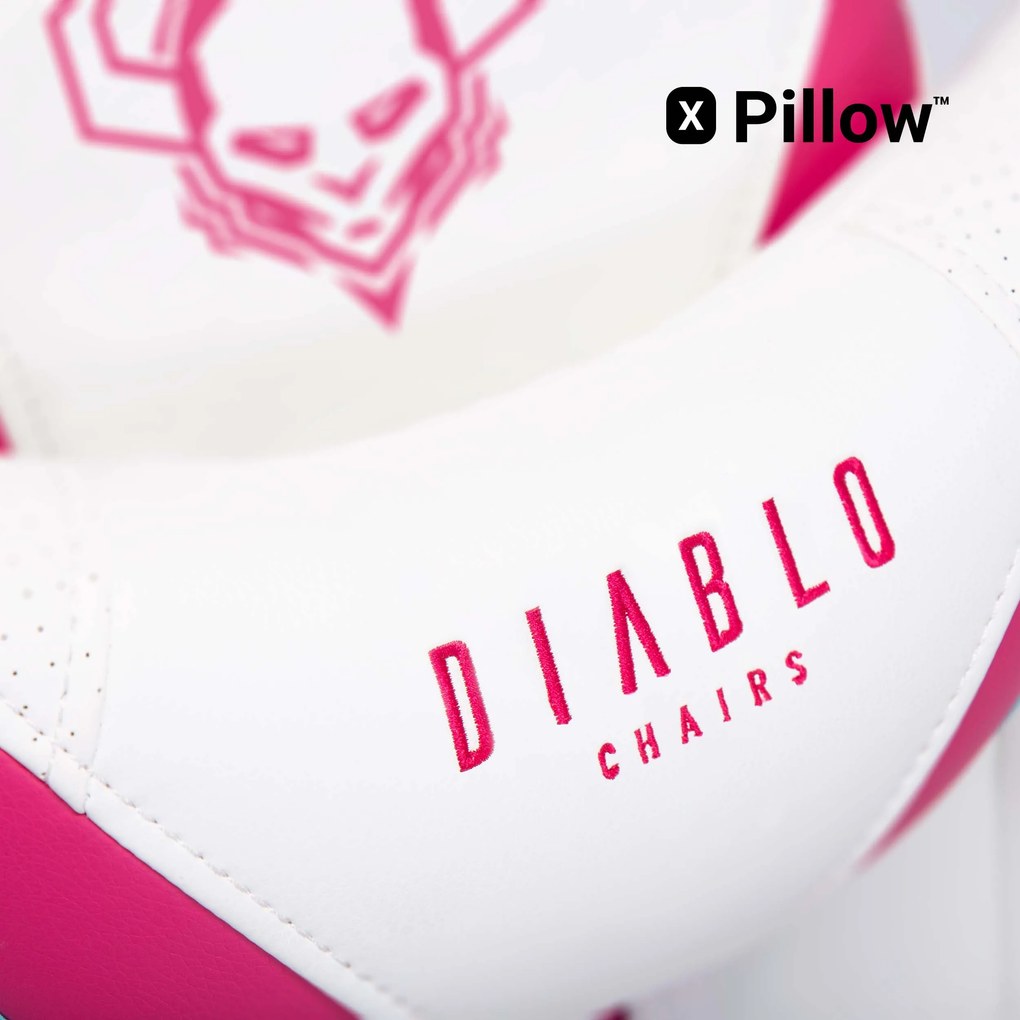 Sedia da gaming Diablo X-Ray Normal Size: Bianco Rosa