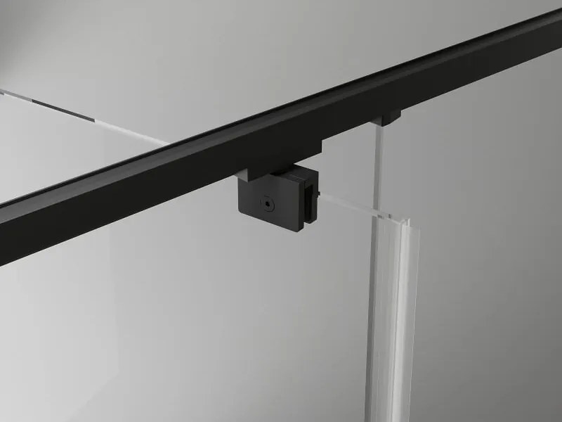 Mexen Exo-BR cabina doccia a battente 90 x 90 cm, trasparente, nera - 8181-090-090-70-00