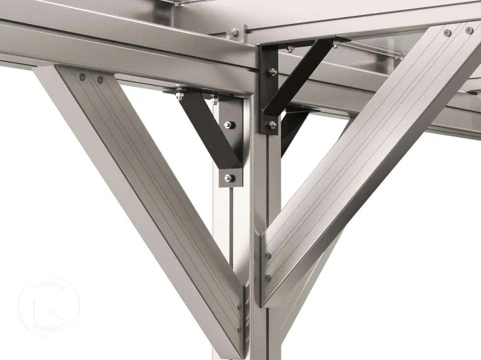 GFP 3,05x5,04m Tettoia per auto, alluminio anodizzato - (GFPV00950)