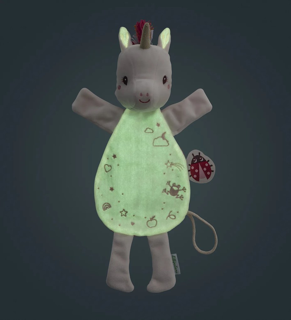 Lilliputiens - Peluche Marionetta Fosforescente - Lena l'unicorno