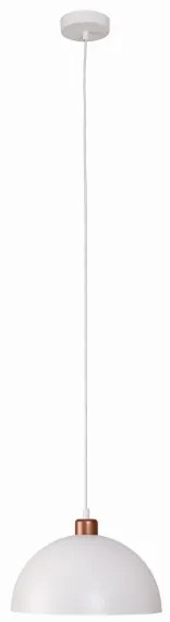 Duolla - Lampada a sospensione con cavo IRONLINE 1xE27/15W/230V Ø 27 cm bianco/rame