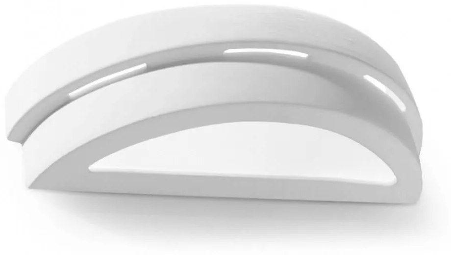 Applique da Parete in Gesso-Ceramico HELIOS E27 Pitturabile da Interno Colore del corpo Pitturabile