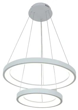 Brilagi - Lampadario sospeso dimmerabile LED su cavo FALCON SLIM LED/68W/230V Ø 50 cm bianco + telecomando