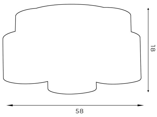 Lampadario a plafone ARDEN 5xE27/60W/230V viola/oro