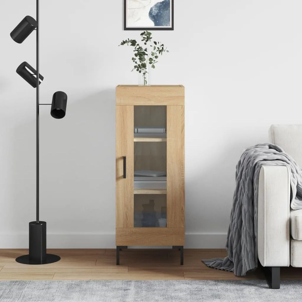 Credenza Rovere Sonoma 34,5x34x90 Cm İn Legno Multistrato /