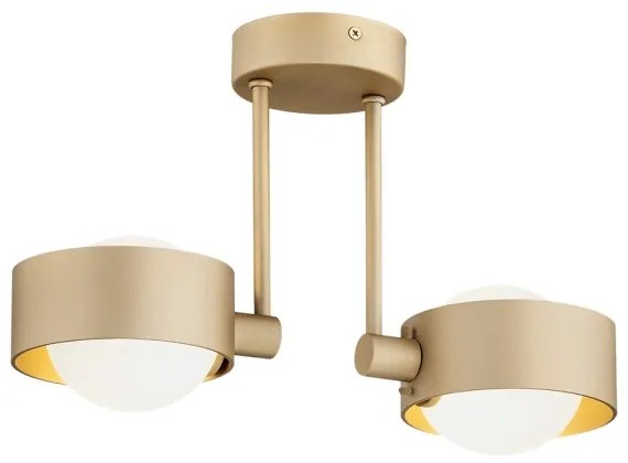 Argon 7215 - Lampadario da bagno a sospensione con supporto rigido MASSIMO PLUS 2xG9/6W/230V IP44 oro