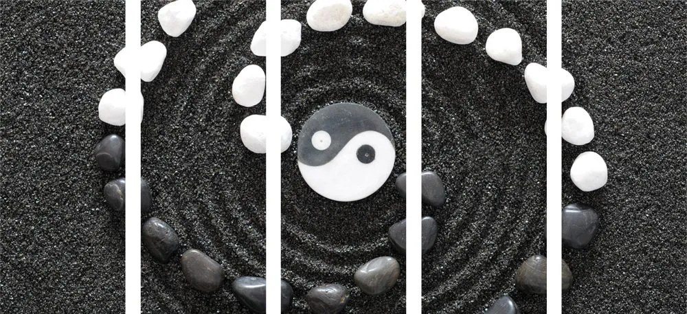 Quadri 5 pezzi – Armonico Yin e Yang