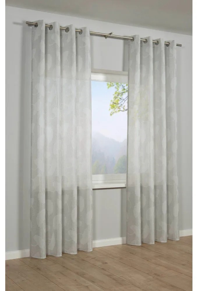 Tenda grigio chiaro in jacquard 140x245 cm Gingko – Sehlbach