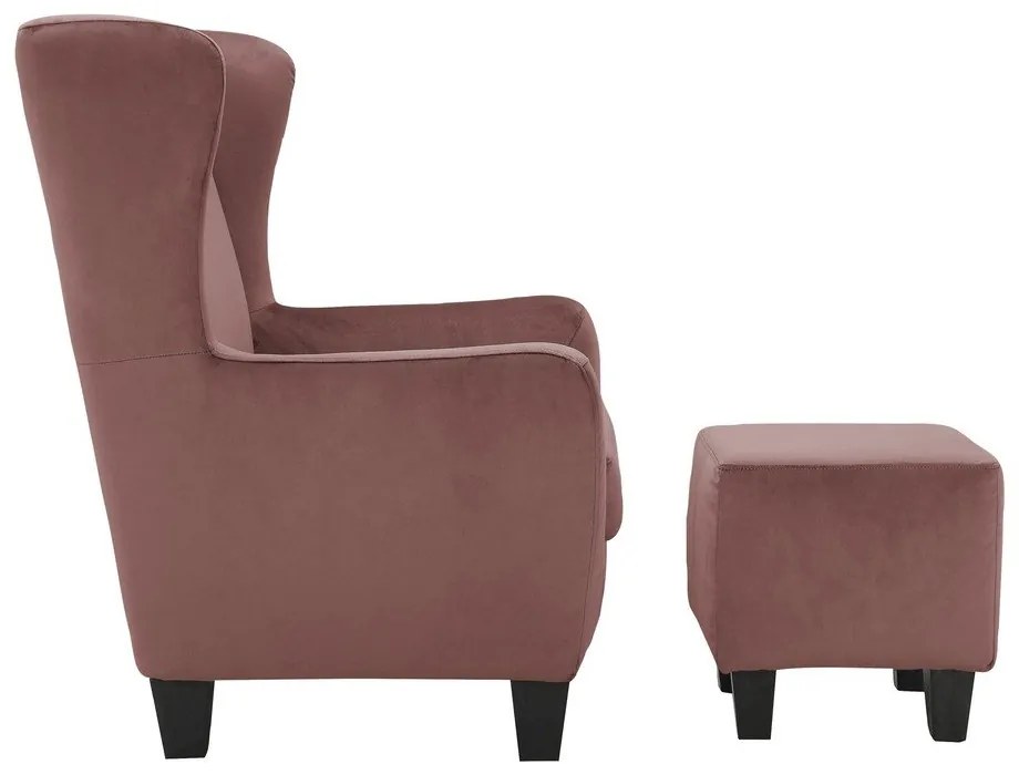 Poltrona in velluto rosa Zhili - Støraa