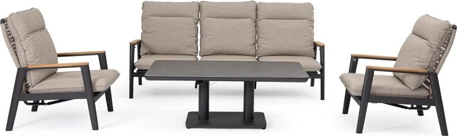 Tavolo da pranzo da giardino in alluminio 80x140 cm Miguel – Bizzotto