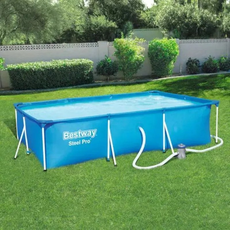 Bestway Piscina Rettangolare Deluxe Splash Frame - Azzurro - 300x201x66 cm