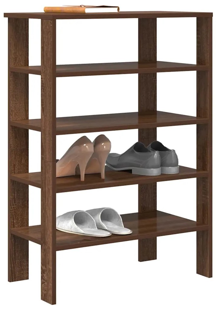 Scarpiera Rovere Marrone 61x32x87,5 Cm İn Truciolato /