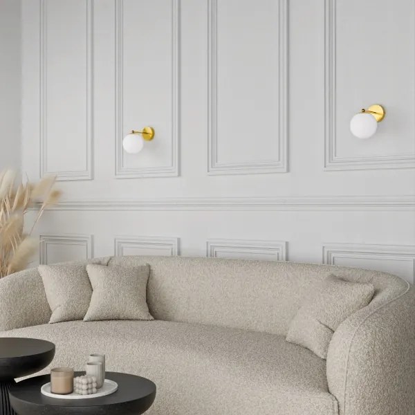 Lampada da parete 1xE27/40W/230V oro/bianco