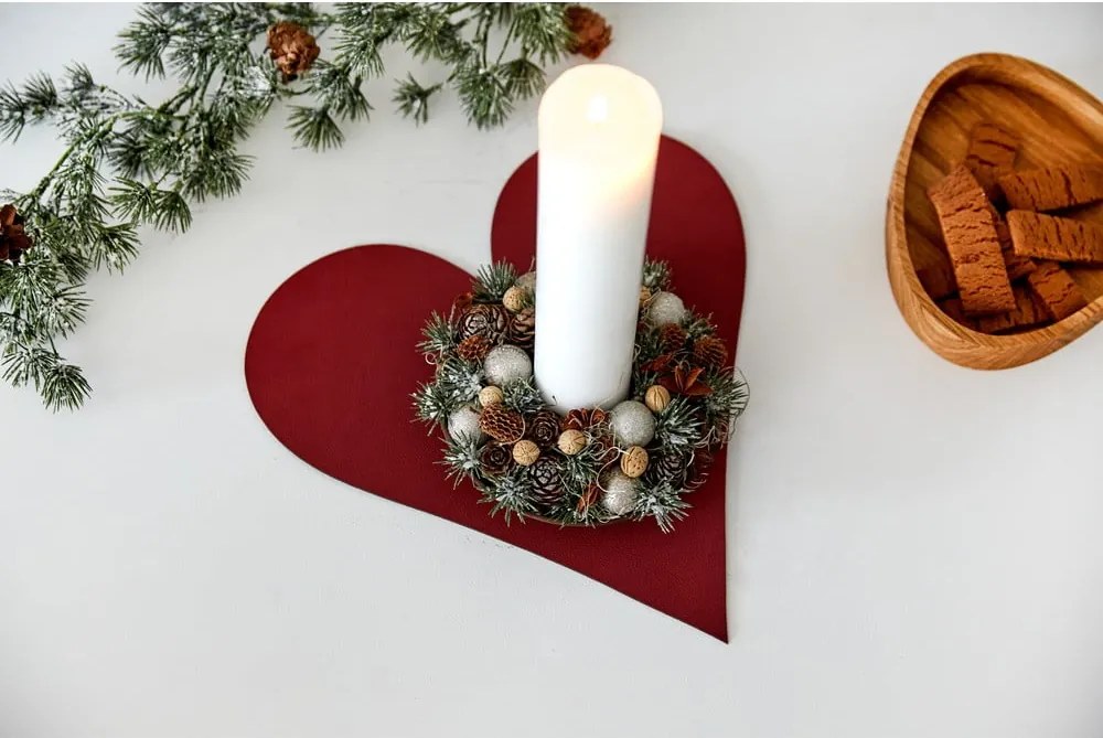 Tovaglietta in eco pelle 30x30 cm Heart Nupo – LIND DNA