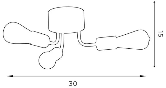 Lampadario BRENDA 3xE27/60W/230V nero