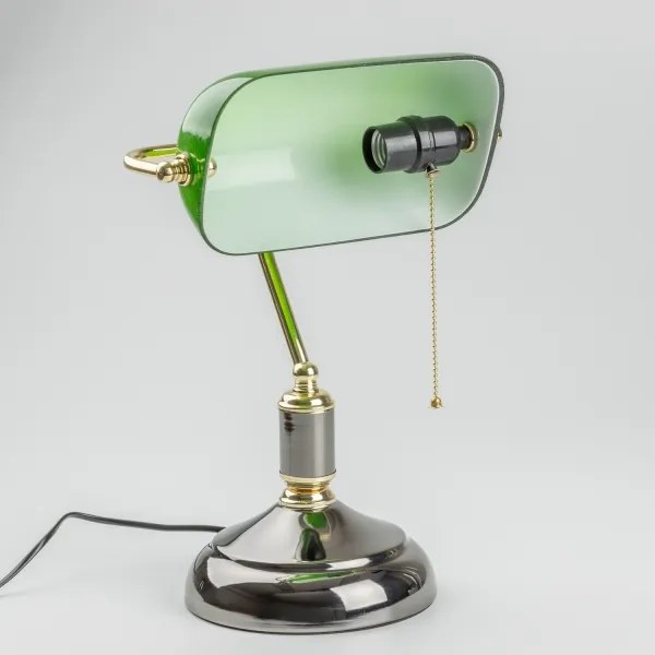 Brilagi - Lampada da scrivania BANK OFFICE 1xE27/60W/230V nero/oro/verde