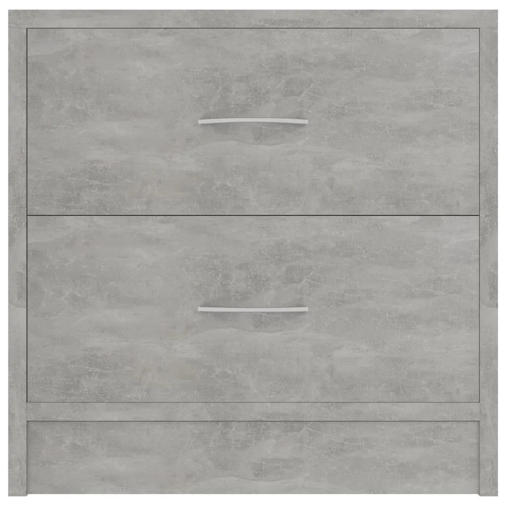 Comodino Grigio Cemento 40x30x40 cm in Legno Multistrato